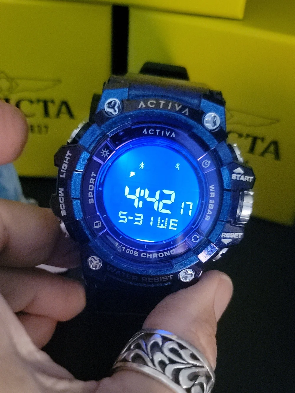 Activa X Invicta Digital Summit Unisex Watch - 50mm. Iridescent, Purple ACW8082